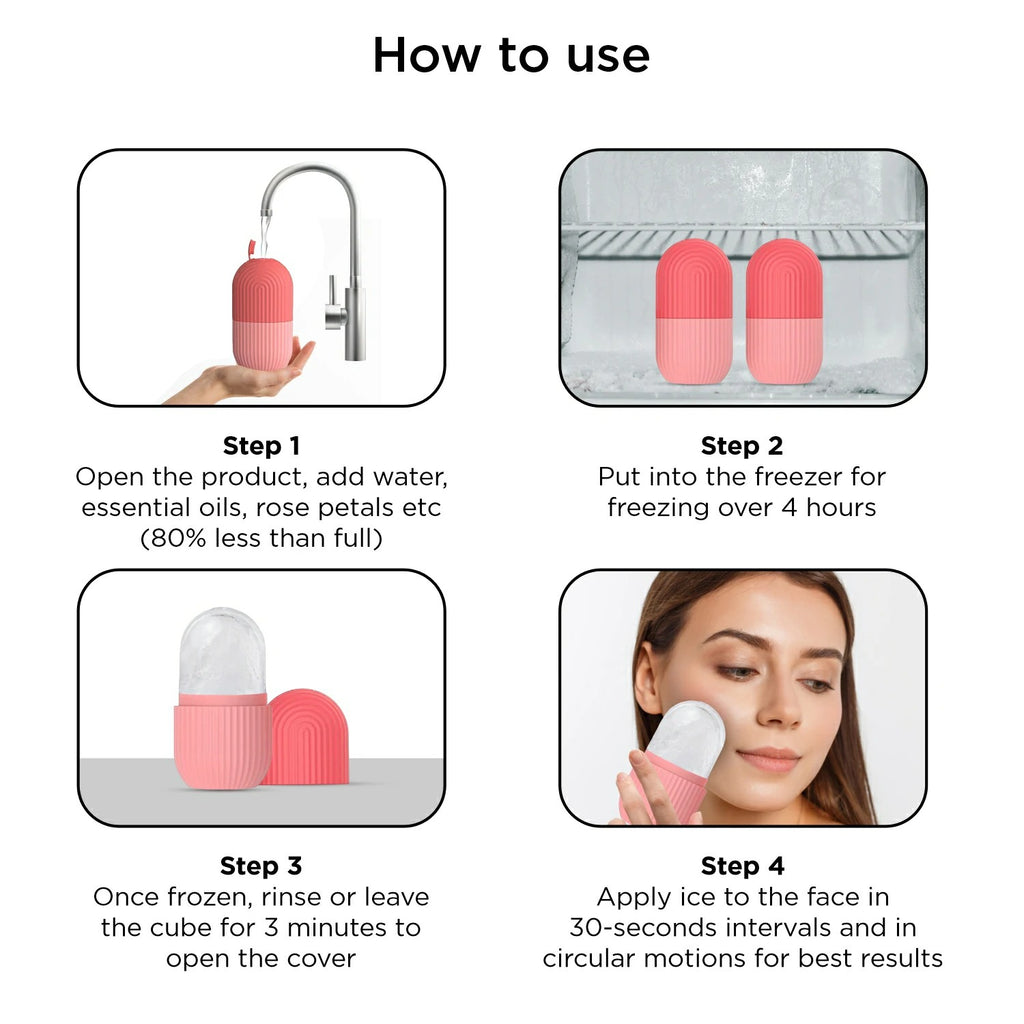Ice Roller Facial Massage | Silicone Cleansing Ice Lattice