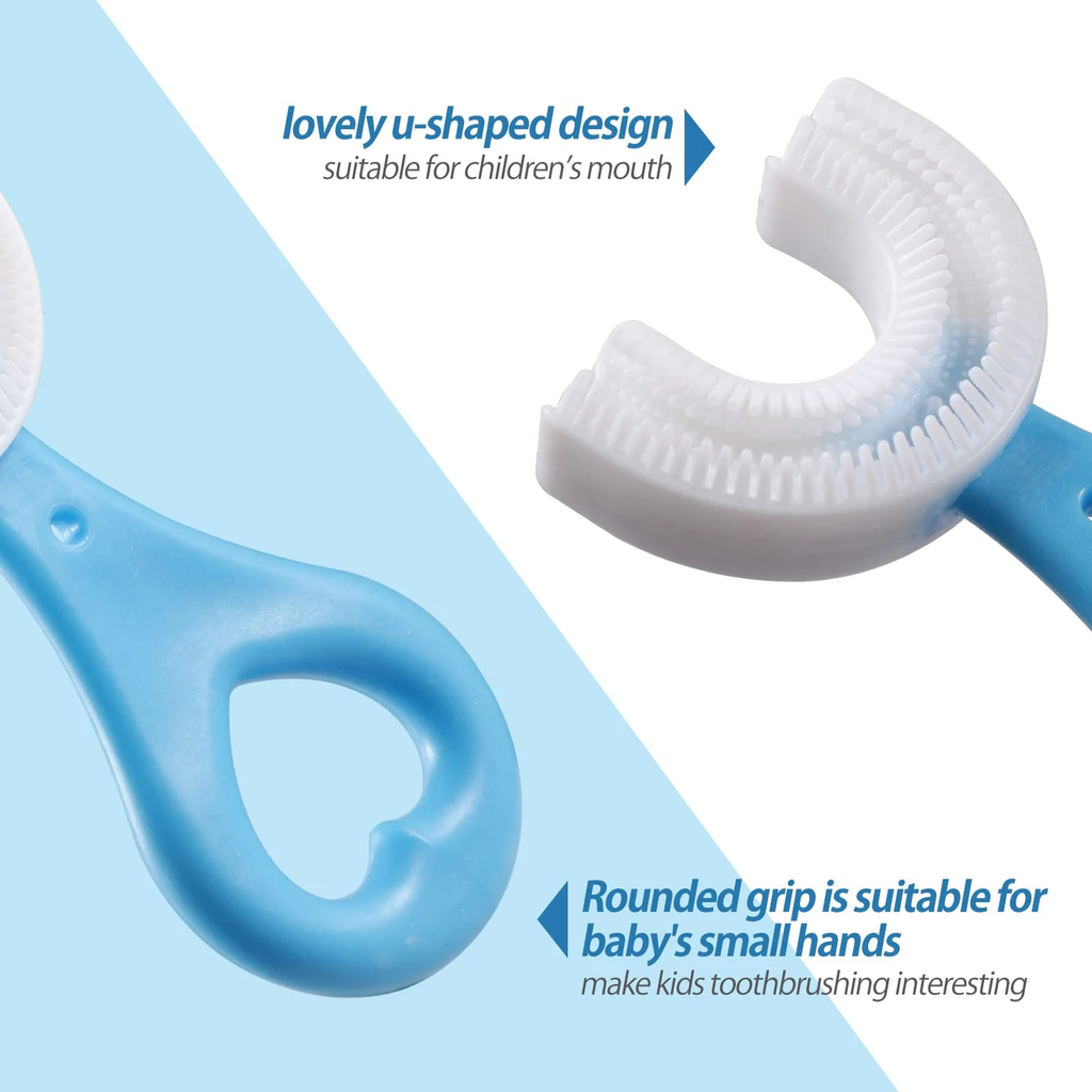 2 PC - 360 Degree U-Shaped Baby Toothbrush Children