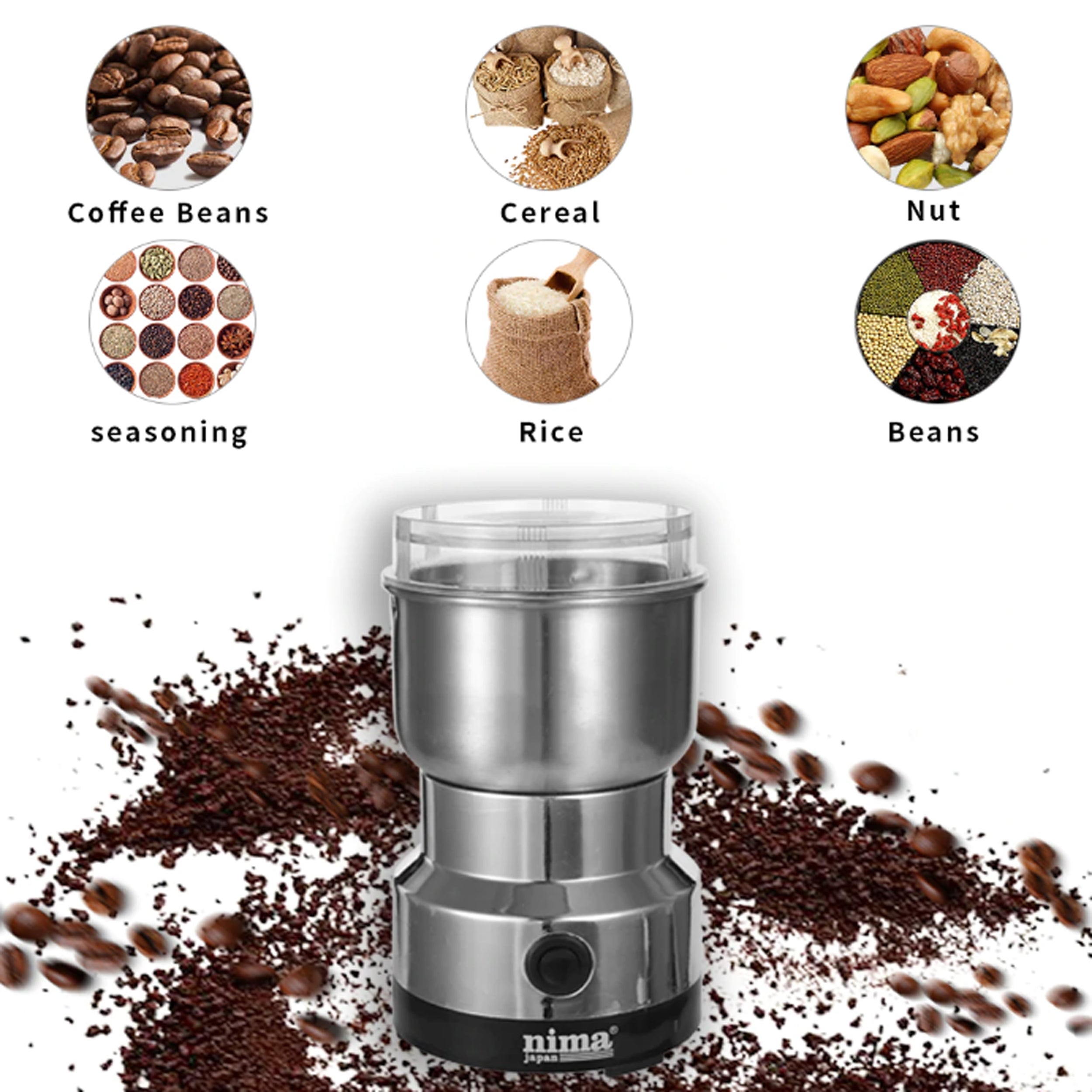 Electric Coffee Grinder 300WATT Automatic Coffee Spice Bean Grinder
