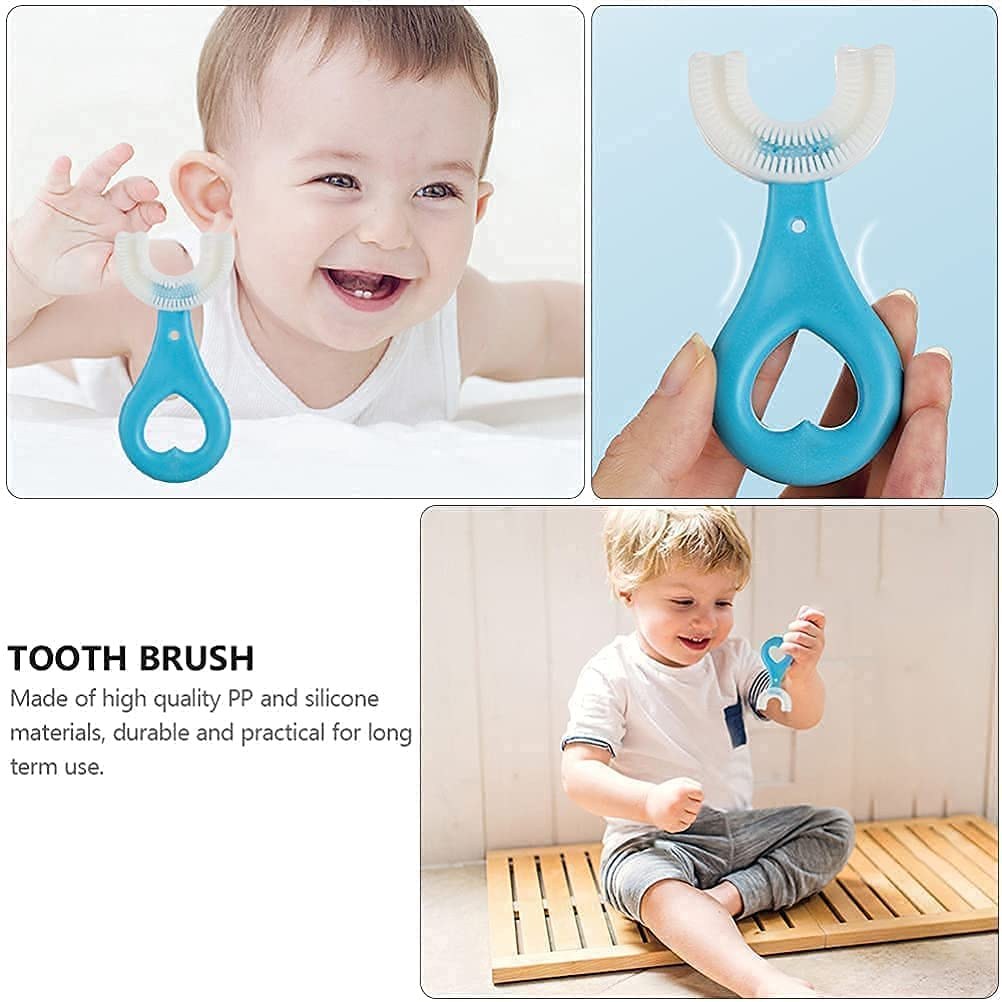 2 PC - 360 Degree U-Shaped Baby Toothbrush Children