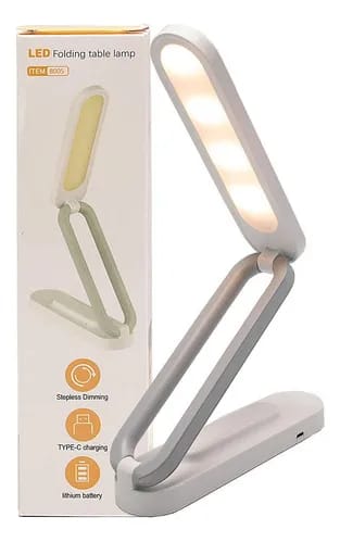 B005 LED Folding Table Lamp – Rechargeable Stepless Dimmable Desk Light with Type-C Charging