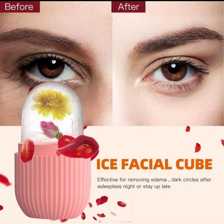 Ice Roller Facial Massage | Silicone Cleansing Ice Lattice
