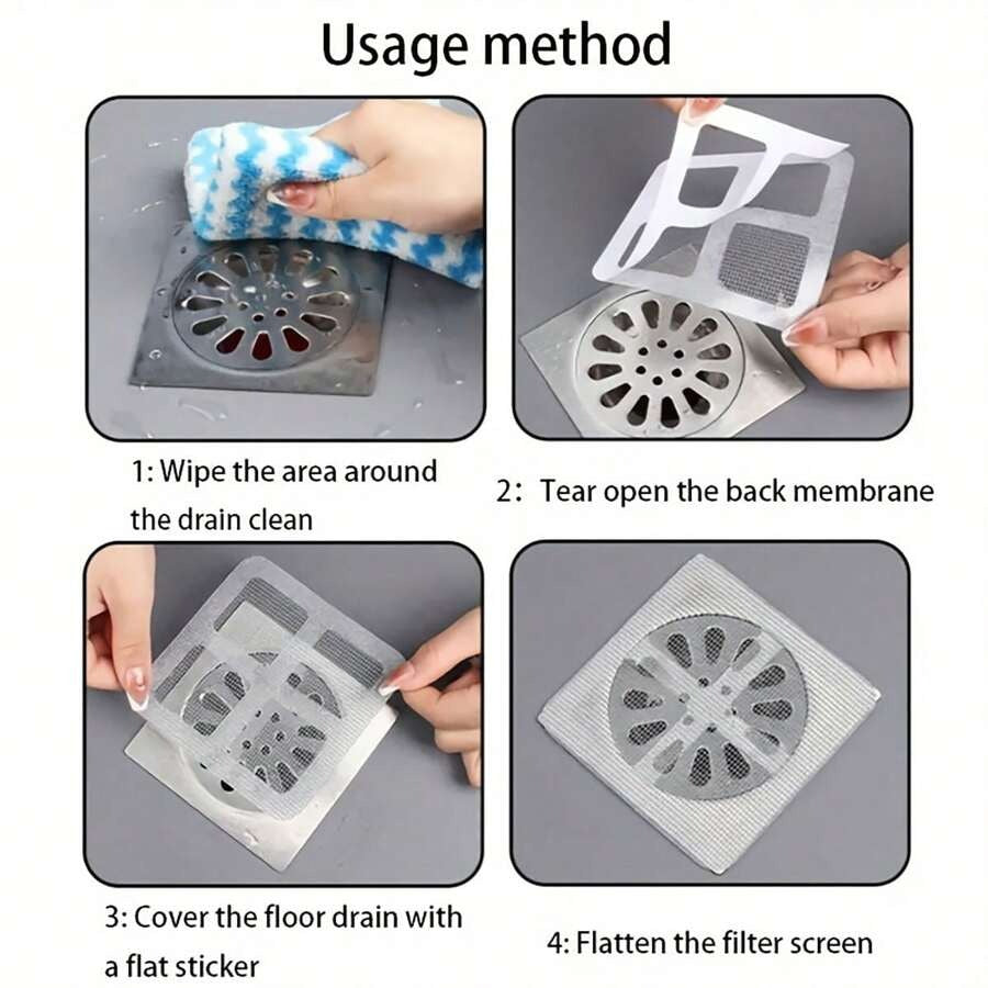 30 Pcs Multifunctional Net Sticker Drainer Net For Bathroom - Kitchen Etc