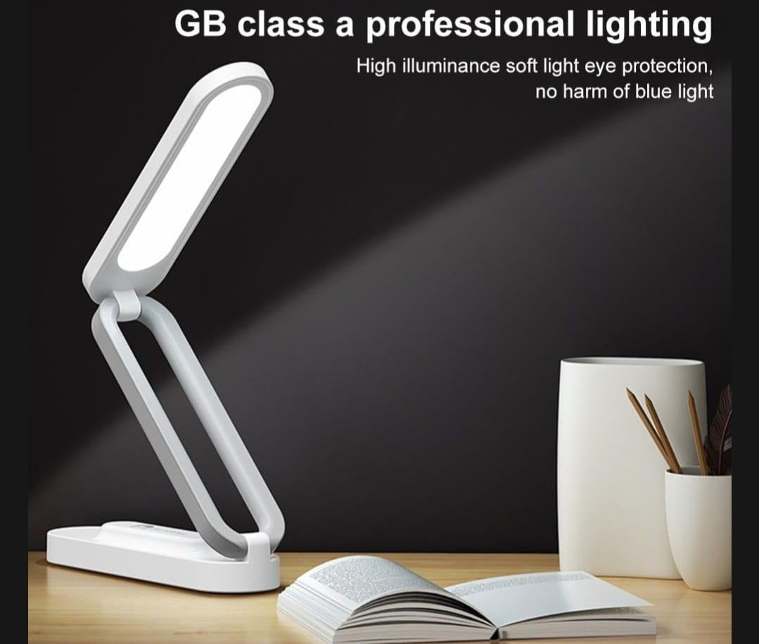B005 LED Folding Table Lamp – Rechargeable Stepless Dimmable Desk Light with Type-C Charging